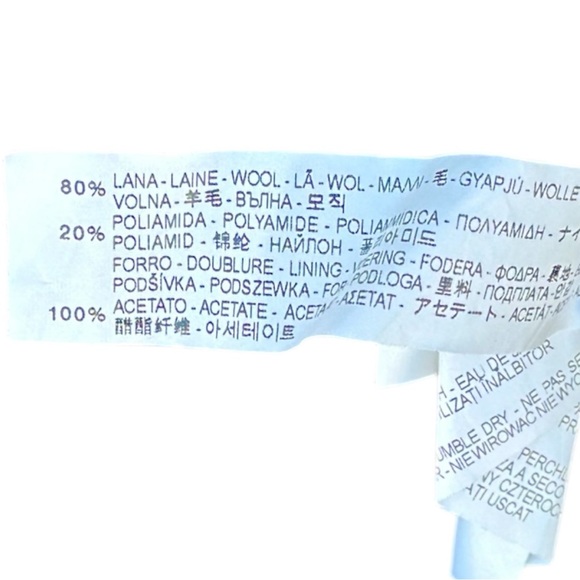 ZARA Basic 80% Wool Hooded Wrap Coat S Taupe Double-Breasted Belted - Picture 6 of 7